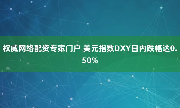 权威网络配资专家门户 美元指数DXY日内跌幅达0.50%