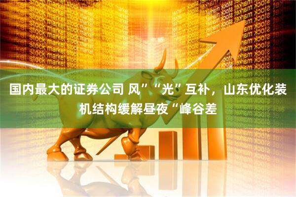 国内最大的证券公司 风”“光”互补，山东优化装机结构缓解昼夜“峰谷差